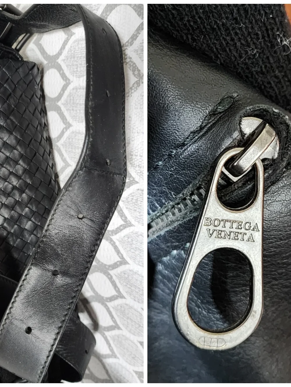 BOTTEGA VENETA Nappa Intrecciato Messenger Bag Black